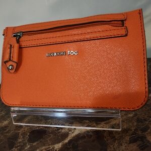 London Fog Vibrant Orange Clutch EUC